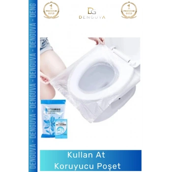 #KlozetKapakPoşeti Hijyenik Tek Kullanımlık Pratik Sağlıklı Seyahat Tipi Klozet Kapağı Poşeti - 50 Adet