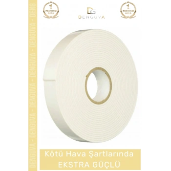 #KöpükBant Güçlü Yapışkanlı 18mm 2 Metre Duvar Tablo Poster Montaj Rulo Çift Taraflı Köpük Bant