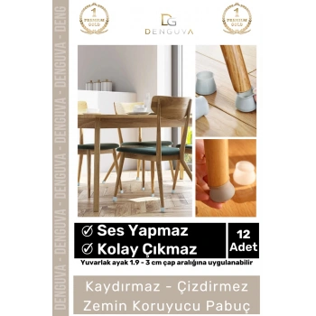 #MasaPabucu Silikon Sandalye Masa Mobilya Koruyucu Kaydırmaz Zemin Çizilmez Pabuç Ayak Kılıf 12 Adet