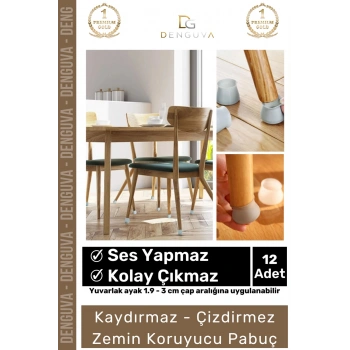#MasaPabucu Silikon Mobilya Koruyucu Sandalye Çizik Önleyici Gürültü Kesici Pabuç Ayak Kılıf 12 Adet