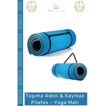#YogaMatı Taşıma Askılı Kaymaz Tabanlı Pilates Yoga Fitness Meditasyon Minderi 16 mm Mat