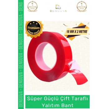 #YalıtımBant Çift Taraflı Nano Teknoloji VHB Güçlü İzsiz Yıkanabilir Jel 2mt Silikon Şeffaf Bant