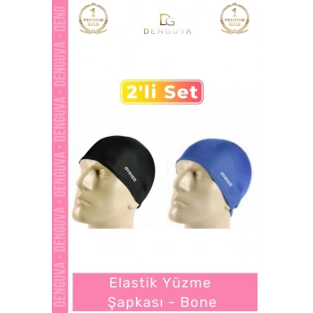 YüzmeBonesi Yüzücü Bonesi Silikon Bone Su Geçirmez Esnek Havuz Deniz Ekipmanı Yüzme Şapkası 2li Set