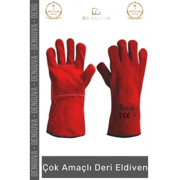 #YanmazEldiven Isıya Dayanıklı Yanmaz A Kalite Lamineli Su Geçirmez Pütürlü Konforlu Çok Amaçlı Deri Eldiven