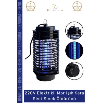 #SinekKovucu 220V Elektrikli Etkili Pratik Gece Lambalı Sivrisinek Kıran Haşere Kovucu Mor Işık Kara