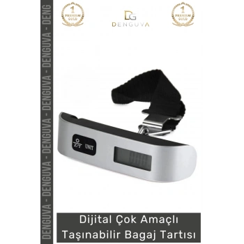 #BagajTartısı Dijital Hassas Terazi LCD Ekranlı Portatif El Kantarı ABS Gövdeli Hafif Bagaj Tartısı Max 50 Kg