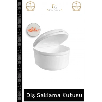 #DişKabı Şeffaf Protez Diş Saklama Kabı Hijyenik Dayanıklı Plastik Geniş Kutusu Büyük Boy 1 Adet