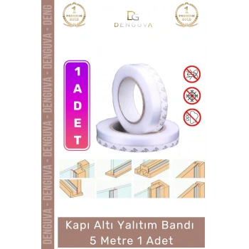 #ŞeritBant Polimer Silikon Şeffaf Kapı Altı Yalıtım Isı Toz Haşere Engelleyici Şerit Bant 5mt 1 Adet