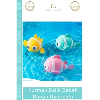 #SuOyuncağı Kurmalı Balık Bebek Eğlenceli Havuz Deniz Güvenli Geliştirici Çocuk Banyo Su Oyuncağı