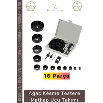 #MatkapUcu 16 Parça Metal Ahşap Panç Seti Profesyonel Güçlü Alçıpan Tavan Kesme Matkap Ucu Takımı