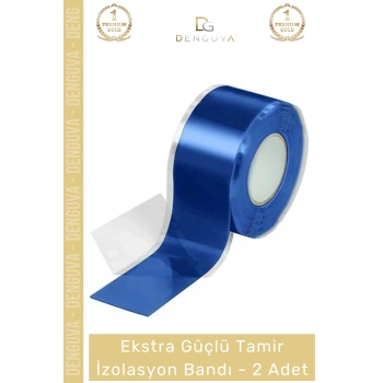 #İzolasyonBandı Mavi Su Geçirmez Çok Amaçlı Güçlü Yapıştırma Tamir İzolasyon Bandı 48mm x 10m - 2 Adet