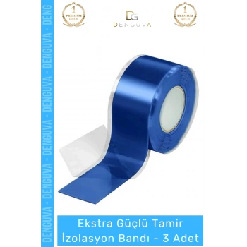 #İzolasyonBandı Mavi Su Geçirmez Çok Amaçlı Güçlü Yapıştırma Tamir İzolasyon Bandı 48mm x 10m - 3 Adet