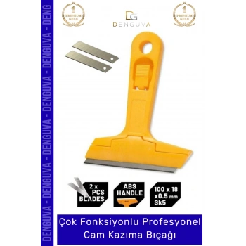 #KazımaBıçağı 100mm Profesyonel Cam Zemin Sıyırma Derz Boya Kazıma Bıçağı 2 Adet Yedek Bıçak Hediyeli