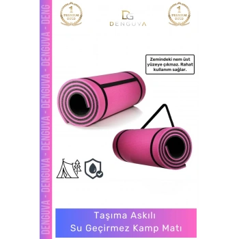 #KampMatı Taşıma Askılı Dayanıklı Konforlu Yoga Çift Taraflı Çadır Uyku Yer Minderi 10mm Kamp Matı