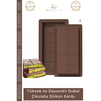 #ÇikolataKalıbı Esnek Kaliteli Profesyonel Mutfak Tasarım Isı Dayanıklı Dubai Çikolata Silikon Kalıbı - 1 Adet