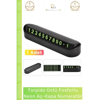 #FosforluNumaratör Araç İçi Mıknatıslı Telefon Numarası Yazma Paneli Şık Fosforlu Neon Aç Kapa Numaratör