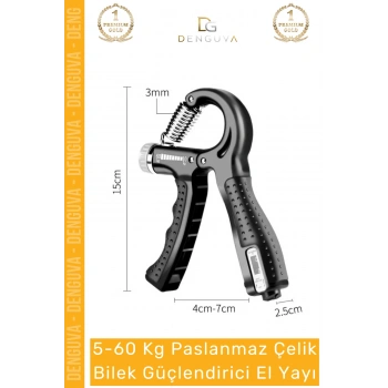 #ElYayı Sayaçlı Ayarlanabilir Profesyonel Direnç Fitness Egzersiz Aleti El Yayı 560 Kg Bilek Güçlendirici