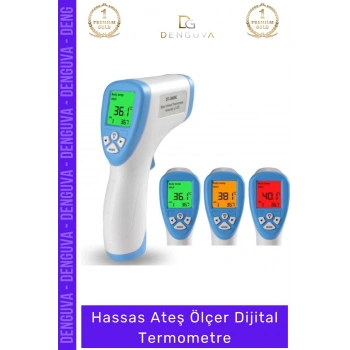 #AteşÖlçer Temassız Alından Boyundan Bilekten Infrared Hızlı Hassas Ateş Ölçer Dijital Termometre