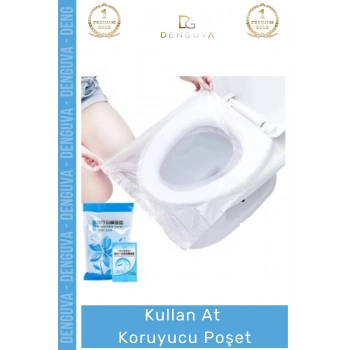 #KlozetPoşeti Hijyenik Tek Kullanımlık Seyahat Tipi Koruyucu Pratik Steril Klozet Kapağı Poşeti 50 Adet