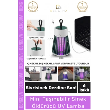#HaşereÖldürücü Mini Taşınabilir Sinek UV Işık USB Sessiz Kamp Bahçe Balkon Sivrisinek Haşere Öldürücü Lamba