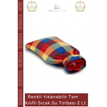#SıcaSuTorbası Polar Kılıflı Kauçuk Termofor Isıtıcı Kompres Ağrı Giderici Hava Sıcak Su Torbası 2 Lt
