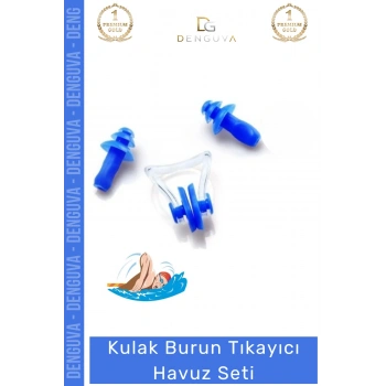 #KulakTıkacı Su Geçirmez Silikon Yüzücü Kulak Tıkacı Koruyucu Klips Kaliteli Burun Tıkayıcı Havuz Seti
