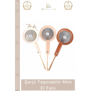 #ElFanı Şarjlı USB Girişli 3 Kademeli Hız Ayarlı Güçlü Motorlu Sessiz Taşınabilir Mini El Fanı