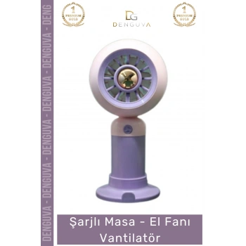 #Vantilatör Şarjlı USB Taşınabilir Sessiz Model 3 Seyahat Kompakt Kademeli Masa El Fanı Vantilatör