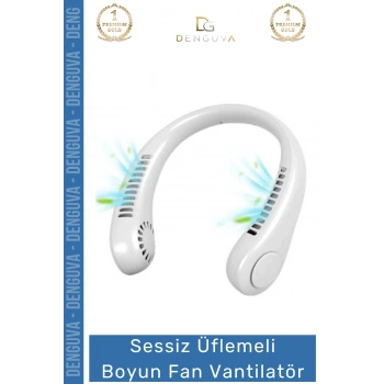 #Vantilatör Sessiz Güçlü Portatif Şarjlı Mini USB Giyilebilir Modeli Üflemeli Boyun Fan Vantilatör