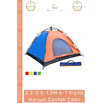 #ÇantalıÇadır Su Geçirmez Dayanıklı Geniş Aile Tipi Outdoor Kamp Ekipmanı 6 -7 Kişilik Manuel Çantalı Çadır