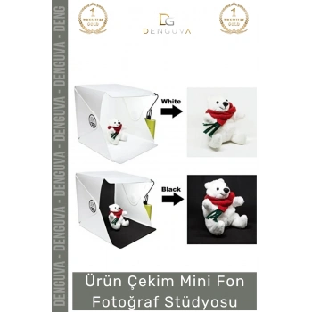 #ÜrünÇadırı Beyaz Led Işıklı Profesyonel Taşınabilir Katlanır Takı Saat Aksesuar Ürün Fotoğraf Çekim Çadırı