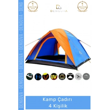 #KampÇadırı Su Geçirmez Pratik Kurulumlu Dayanıklı Geniş İç Hacimli Oxford Kamp Çadırı 4 Kişilik