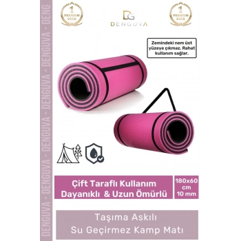 #KampMatı Taşıma Askılı Dayanıklı Uzun Ömürlü Konfor Serisi Kaymaz Pilates Yoga 10mm Kamp Matı