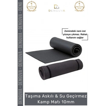 #KampMatı Taşıma Askılı Dayanıklı Konfor Pilates Yoga Spor Fitness Kaymaz Minderi 10mm Kamp Matı