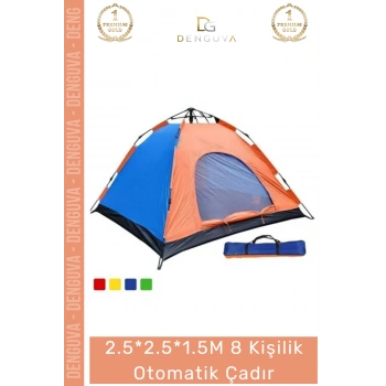 #Çadır Su Geçirmez Kamp Dayanıklı Pratik Kurulum Aile Tipi 8 Kişilik Çantalı Otomatik Çadır