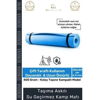#KampMatıTaşıma Askılı Pilates Yoga Fitness Spor Kaymaz Kamp Matı Yer Minderi 6,5mm