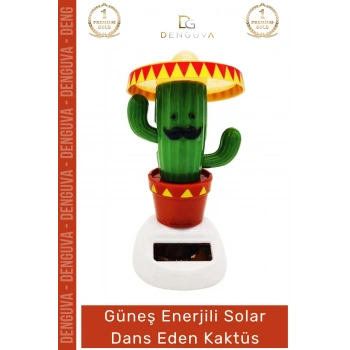 #Hediyelik Pilsiz Güneş Enerjili Torpido Masa Üstü Dekoratif Figür Hediyelik Solar Dans Eden Kaktüs