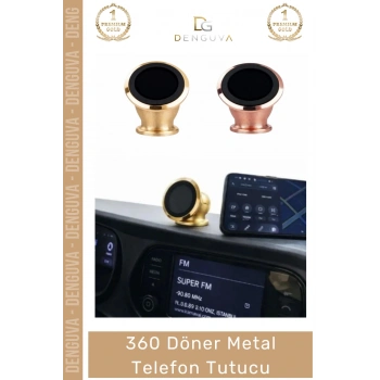#TelefonTutucu Metal Mıknatıslı 360 Derece Navigasyon Araç İçi Şık Çok Amaçlı Torpidoya Yapışkan Telefon Tutucu