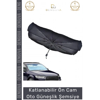 #OtoGüneşlik Araba Oto Isı Yalıtımlı UV Korumalı Katlanabilir 10 Kaburgalı Ön Cam Güneşlik Şemsiye