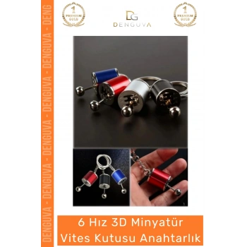 #Anahtarlık 6 Hız 3D Minyatür Metal Manuel Hareketli Vites Hediye Aksesuar Oto Vites Anahtarlık