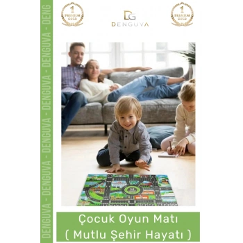 #OyunMatı Eğitici Çocuk Odası Araba Yolu Tasarım Katlanabilir Hijyenik Oyun Matı Mutlu Şehir Hayatı