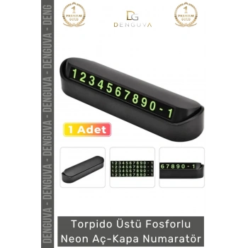 #Numaratör Araç İçi Mıknatıslı Magnetli Şık Tasarım Park Telefon Numarası Gizleme Neon Aç Kapa Numaratör