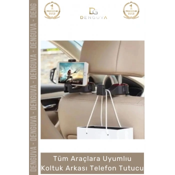 #AraçİçiAskı Araç İçi Koltuk Başlık Kancası ABS Dayanıklı Pratik Askı Çanta Arkası Telefon Tutucu Askılık