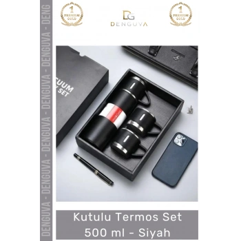 #Termos Paslanmaz Çelik 304 Kalite Vakumlu Sızdırmaz Sağlam Hediye Kutulu Termos Set 500 ml