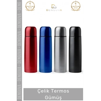 #Termos Isı Yalıtımlı Vakumlu Paslanmaz Sızdırmaz Dayanıklı Şık Kaliteli Çelik Termos Gümüş