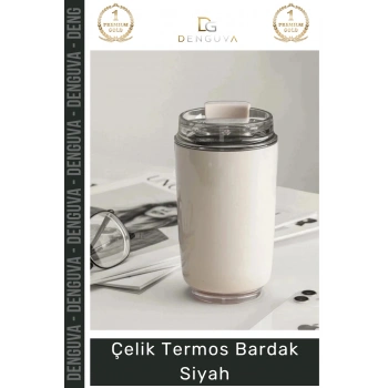 #Termos Paslanmaz Sızdırmaz Isı Yalıtımlı Vakumlu Ofis Outdoor Kahve Çelik Termos Bardak Siyah