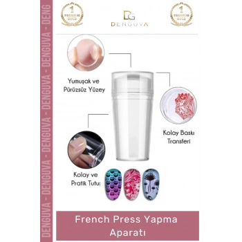 #TırnakDamgası Profesyonel Salon Ev Tipi Yumuşak Pürüzsüz Silikon Tırnak Süs French Stamper Damgası
