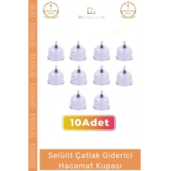 #HacamatKupası Profesyonel Hijyenik Vakumlu Sert Plastik Pompa Uyumlu 6 Numara Hacamat Kupası 10 Adet