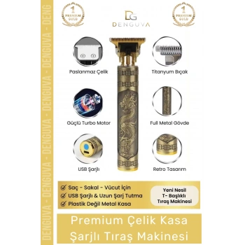 #TıraşMakinesi Metal Seri Güçlü Turbo Motor Paslanmaz Çelik Titanyum Bıçak Profesyonel Tıraş Makinesi