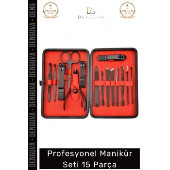 #ManikürSeti Paslanmaz Çelik Profesyonel Bakım Ayak El Yüz Tırnak Makası Pedikür Manikür Seti 15 Parça